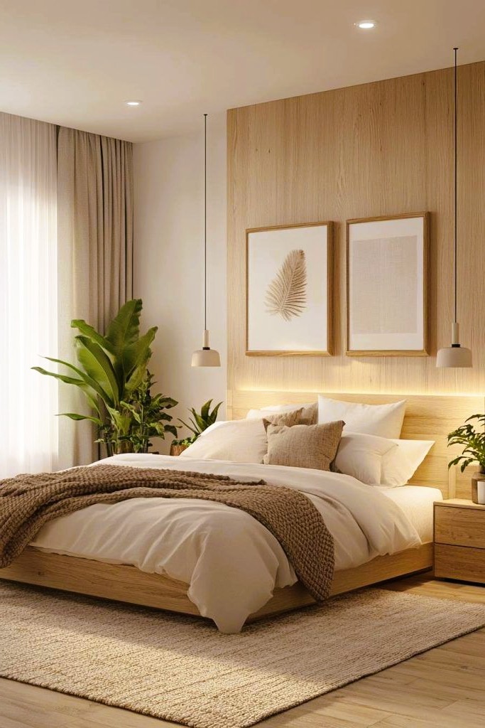 quarto estilo de decoração japandi