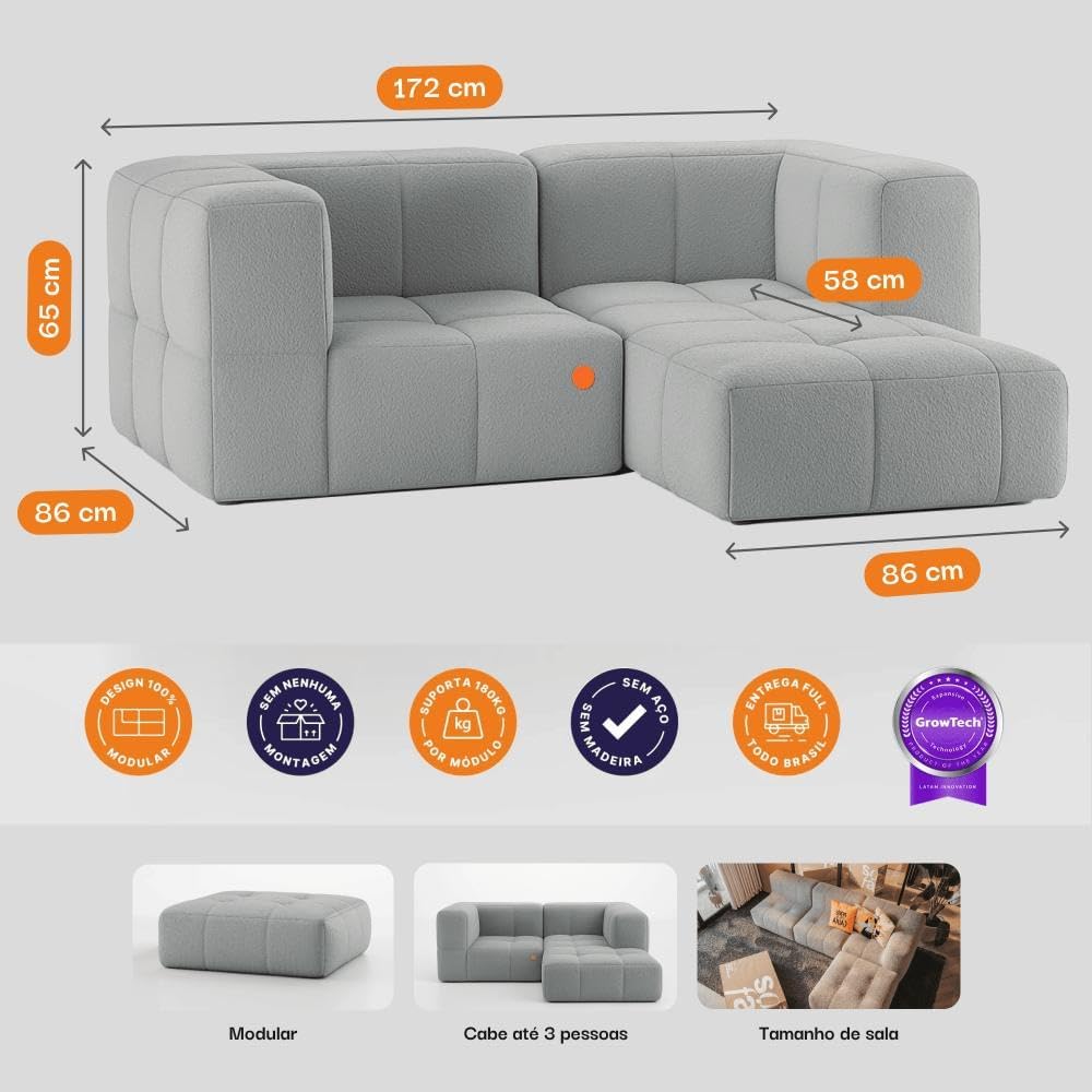 sofá para apartamento pequeno